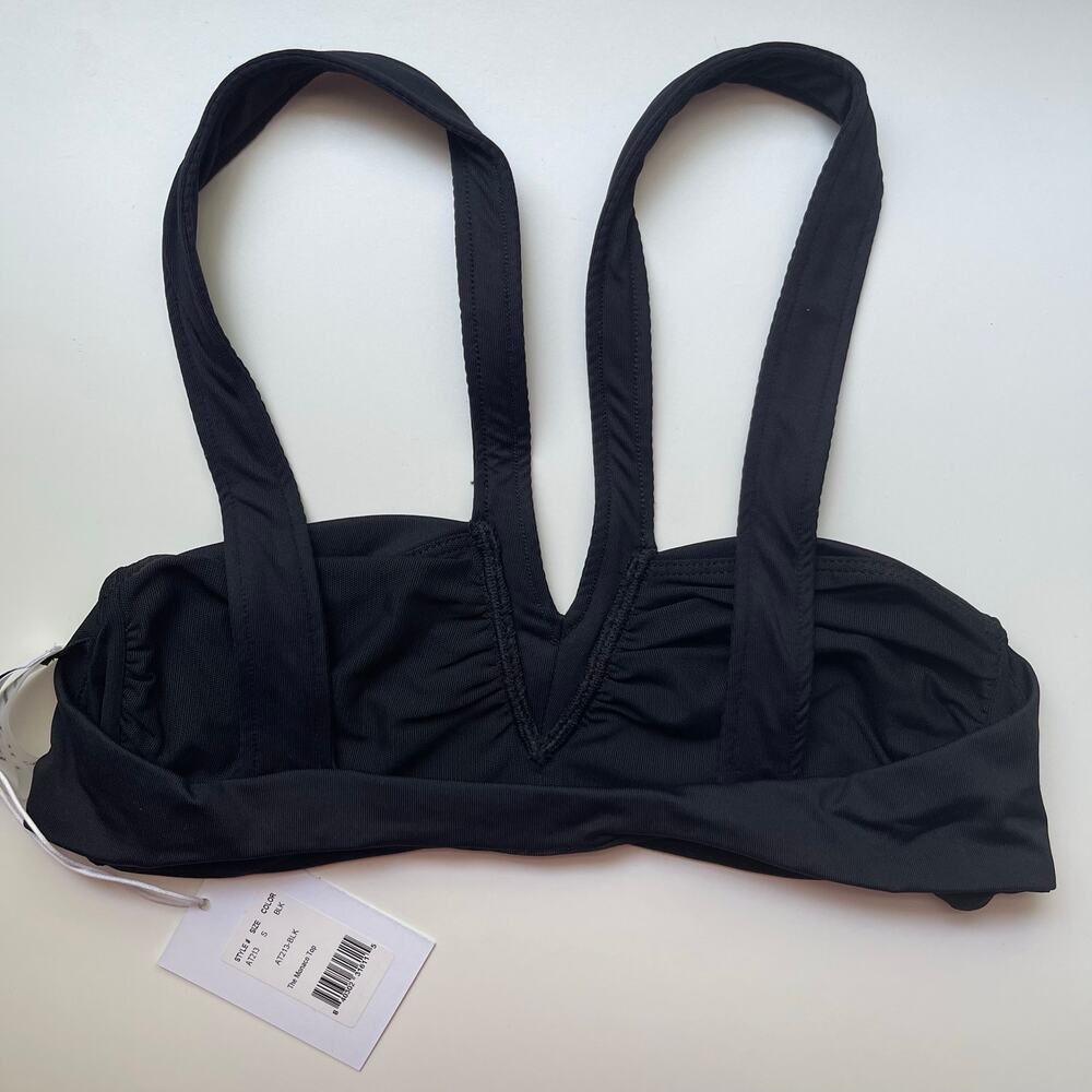 Andie Swim x Demi Moore Monaco Swimsuit Bikini Top Women’s Small Black NWT